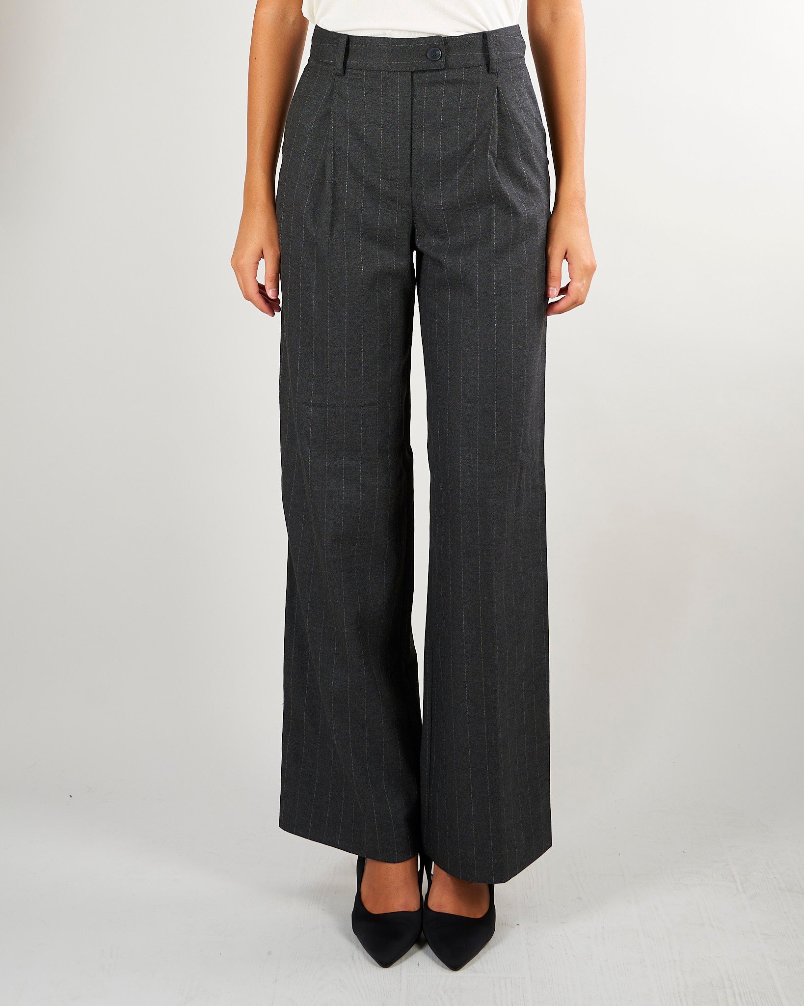Pantalone Epicor Antracite gessato con pences EPICOR 703 NENETTE 