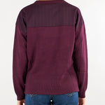 Maglia Michel Bordeaux con inserti in tessuto MICHEL 565 NENETTE 