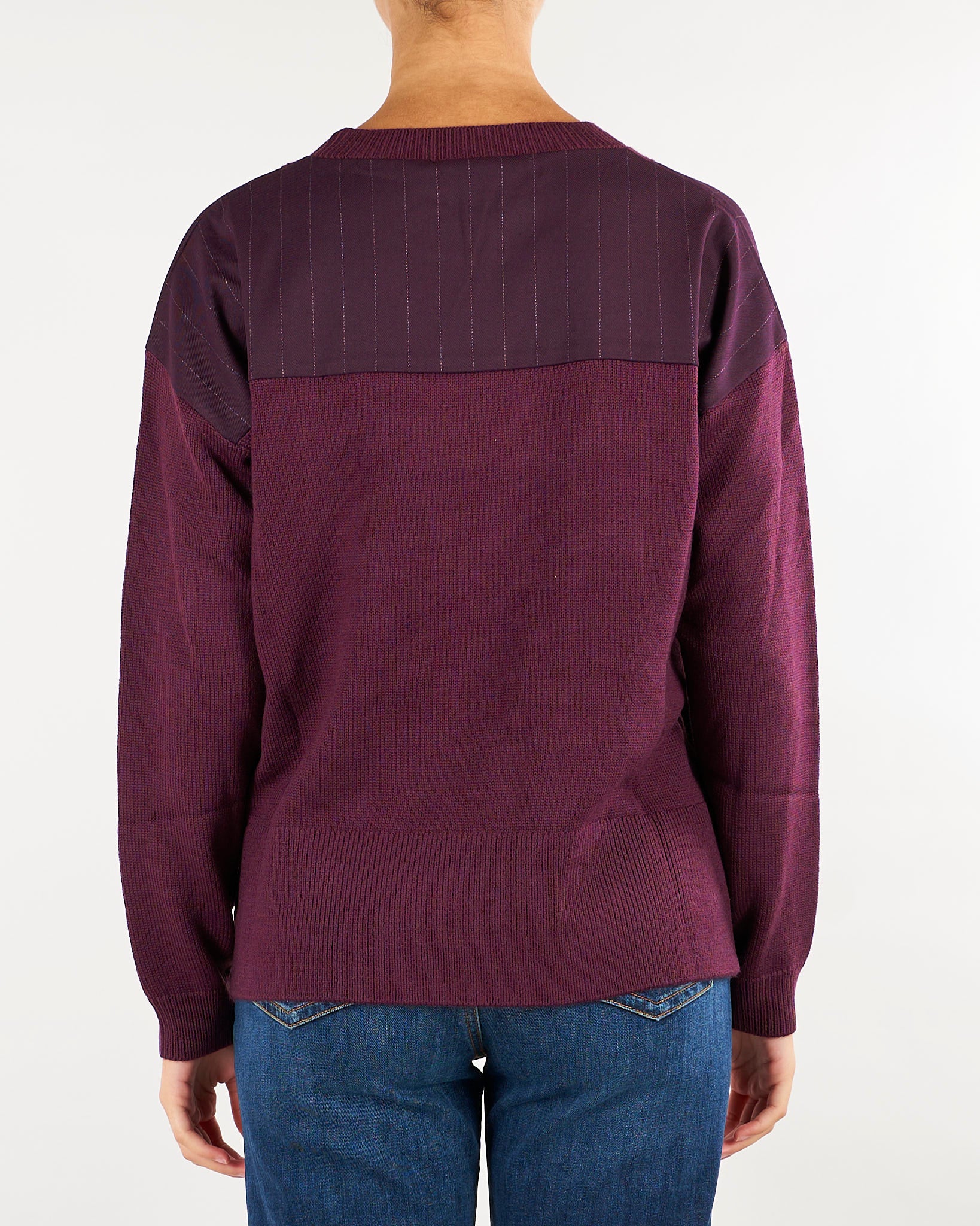 Maglia Michel Bordeaux con inserti in tessuto MICHEL 565 NENETTE 