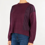 Maglia Michel Bordeaux con inserti in tessuto MICHEL 565 NENETTE 