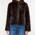 Ecopelliccia Palma Moro con zip PALMA 605 NENETTE 