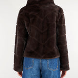 Ecopelliccia Palma Moro con zip PALMA 605 NENETTE 