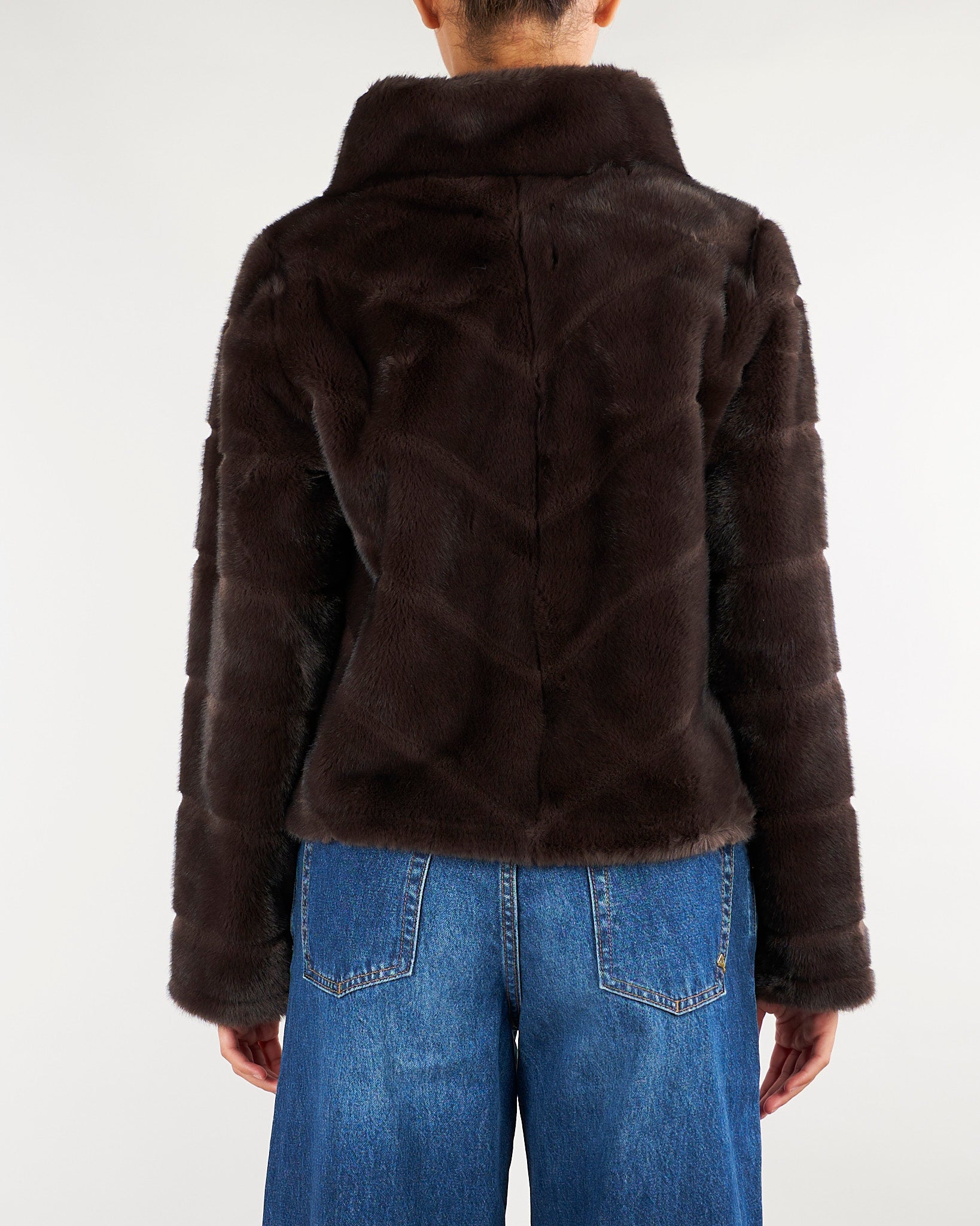 Ecopelliccia Palma Moro con zip PALMA 605 NENETTE 