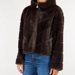Ecopelliccia Palma Moro con zip PALMA 605 NENETTE 