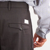 Pantalone Moro in fresco lana con pences e gamba e fondo ampio KAI51 85 NINE:INTHE:MORNING 