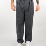 Pantalone Grigio in fresco lana con pences e gamba e fondo ampio KAI51 98 NINE:INTHE:MORNING 