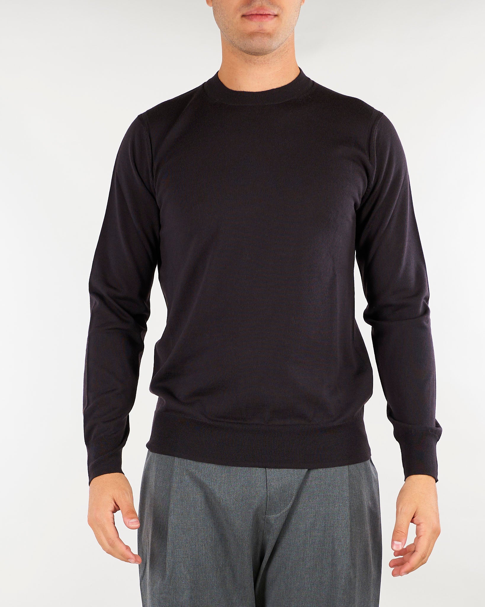 Maglia Coffee in pura lana merinos extrafine A001F001 2358 PAOLO PECORA 