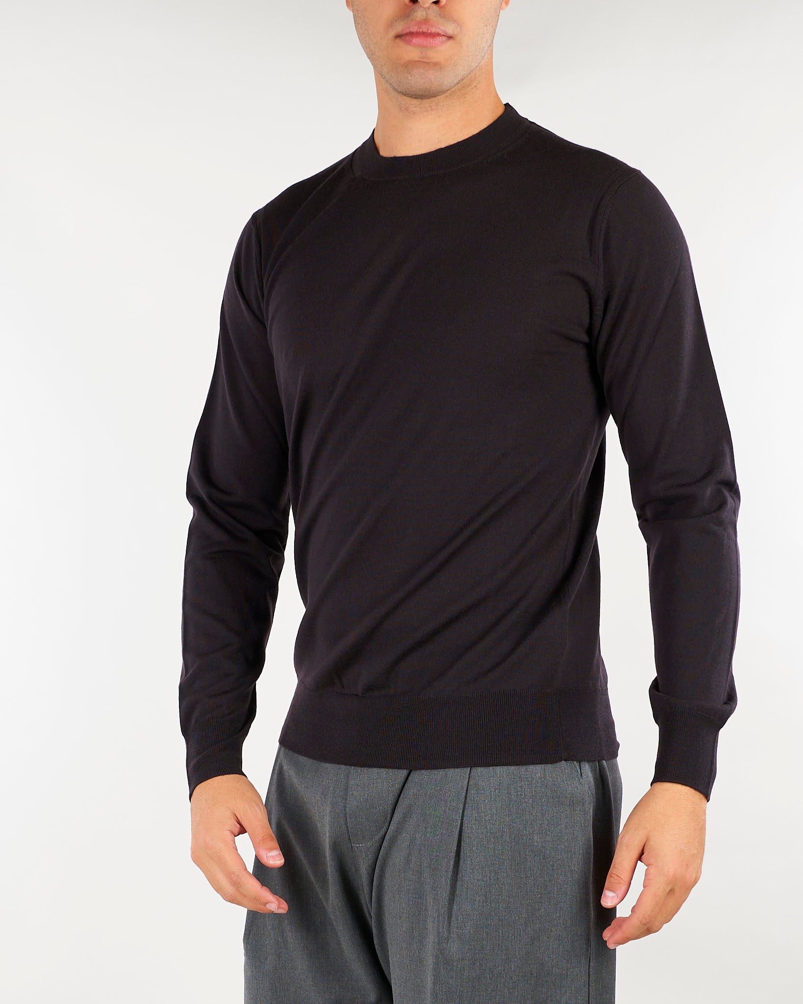 Maglia Coffee in pura lana merinos extrafine A001F001 2358 PAOLO PECORA 