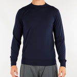 Maglia Blu in pura lana merinos extrafine A001F001 6462 PAOLO PECORA 