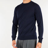 Maglia Blu in pura lana merinos extrafine A001F001 6462 PAOLO PECORA 