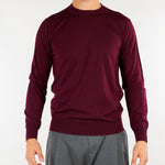 Maglia Bordeaux in pura lana merinos extrafine A001F001 7635 PAOLO PECORA 