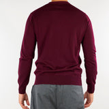 Maglia Bordeaux in pura lana merinos extrafine A001F001 7635 PAOLO PECORA 