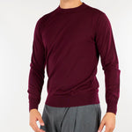 Maglia Bordeaux in pura lana merinos extrafine A001F001 7635 PAOLO PECORA 