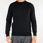 Maglia Nero in pura lana merinos extrafine A001F001 9000 PAOLO PECORA 