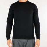 Maglia Nero in pura lana merinos extrafine A001F001 9000 PAOLO PECORA 