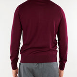 Maglia polo Bordeaux in lana merinos extrafine A010F001 7635 PAOLO PECORA 