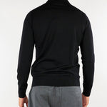 Maglia polo Nero in lana merinso extrafine A010F001 9000 PAOLO PECORA 