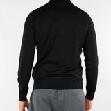 Maglia polo Nero in lana merinso extrafine A010F001 9000 PAOLO PECORA 