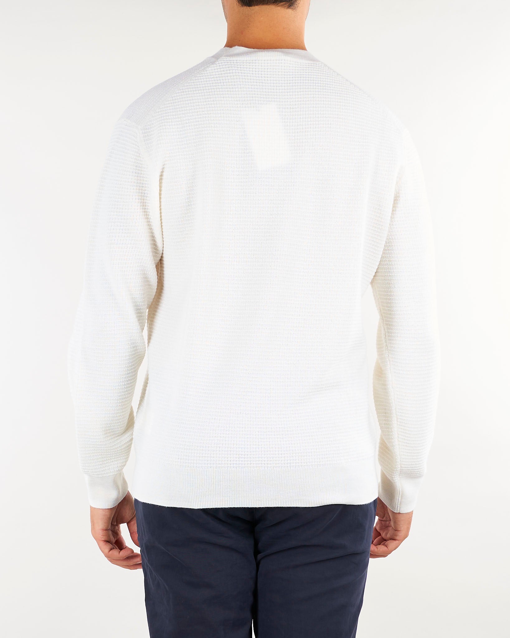 Maglia Panna in lana jacquard A038F009 1102 PAOLO PECORA 