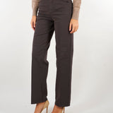 Pantaloni Moro straight leg in cotone PBBCOBALTO 4 PENNY BLACK 