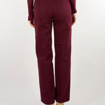 Pantaloni Bordeaux straight leg in cotone PBBCOBALTO 6 PENNY BLACK 