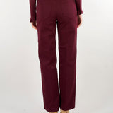 Pantaloni Bordeaux straight leg in cotone PBBCOBALTO 6 PENNY BLACK 