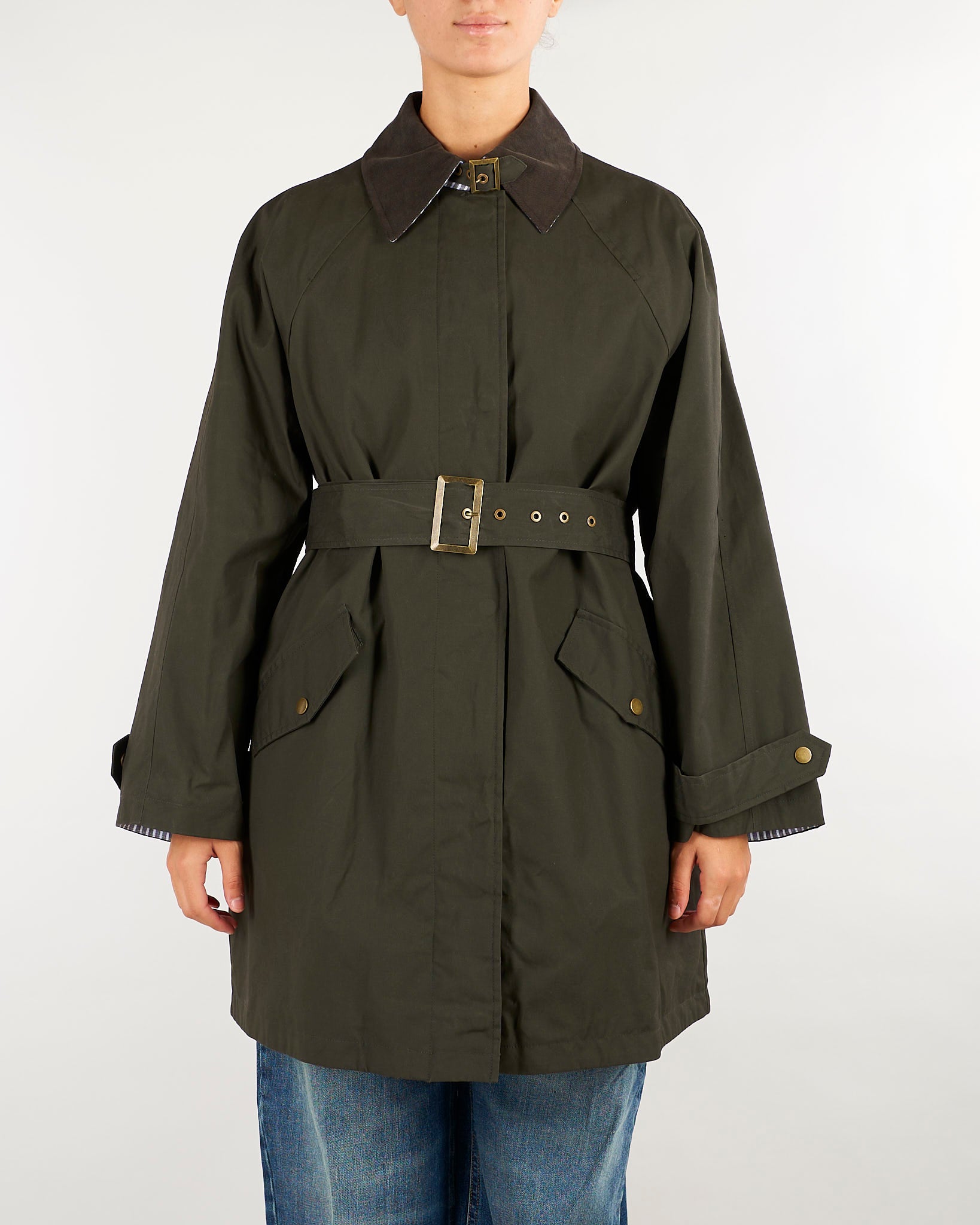 Trench Verde con cintura PBBDATTERO 1 PENNY BLACK 