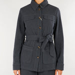 Giacca Camicia Antracite in jersey di flanella PBJALBUM 1 PENNY BLACK 
