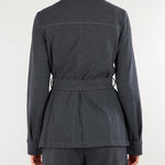 Giacca Camicia Antracite in jersey di flanella PBJALBUM 1 PENNY BLACK 