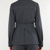 Giacca Camicia Antracite in jersey di flanella PBJALBUM 1 PENNY BLACK 