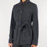 Giacca Camicia Antracite in jersey di flanella PBJALBUM 1 PENNY BLACK 