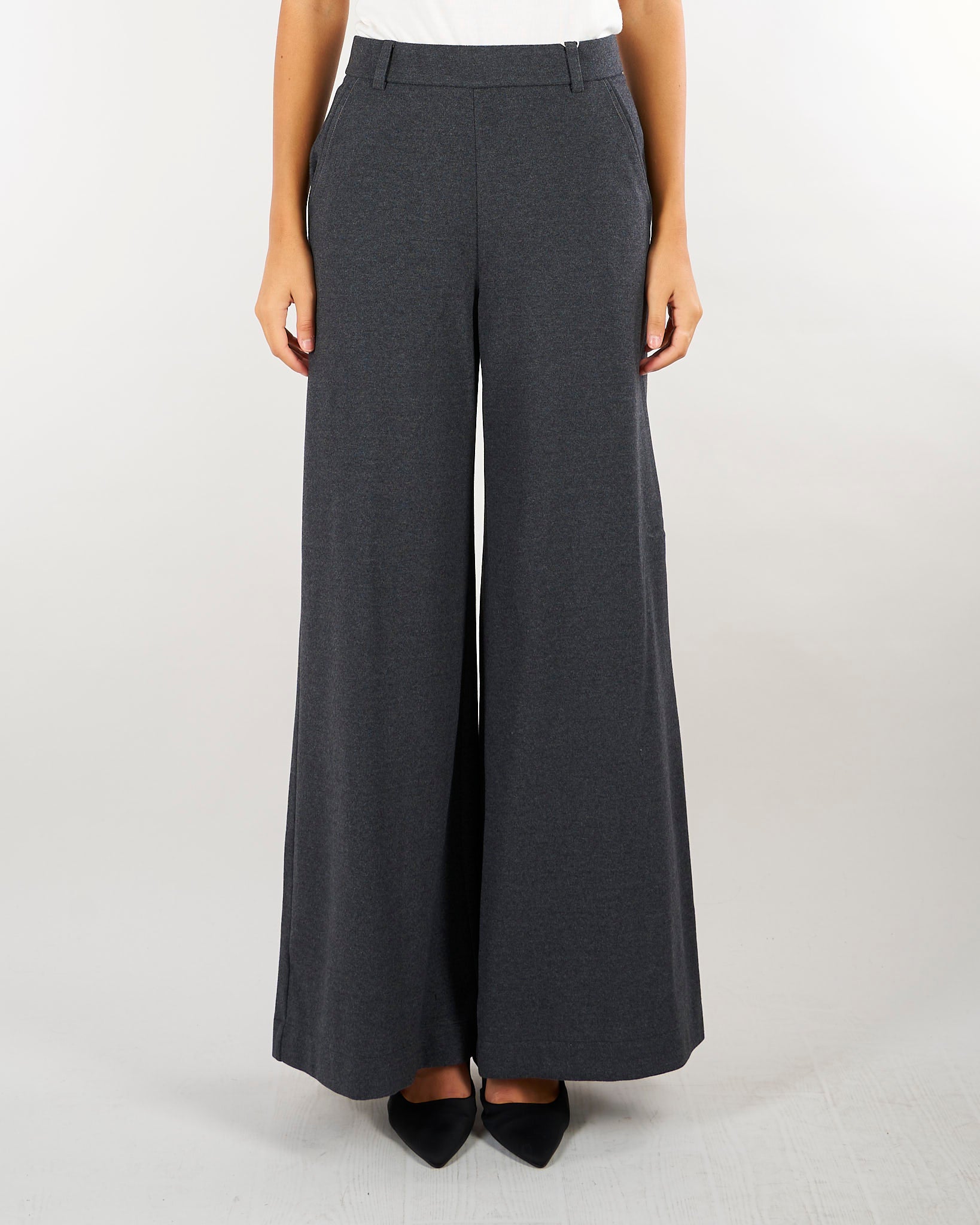 Pantaloni Antracite in jersey di flanella PBJBALDO 1 PENNY BLACK 