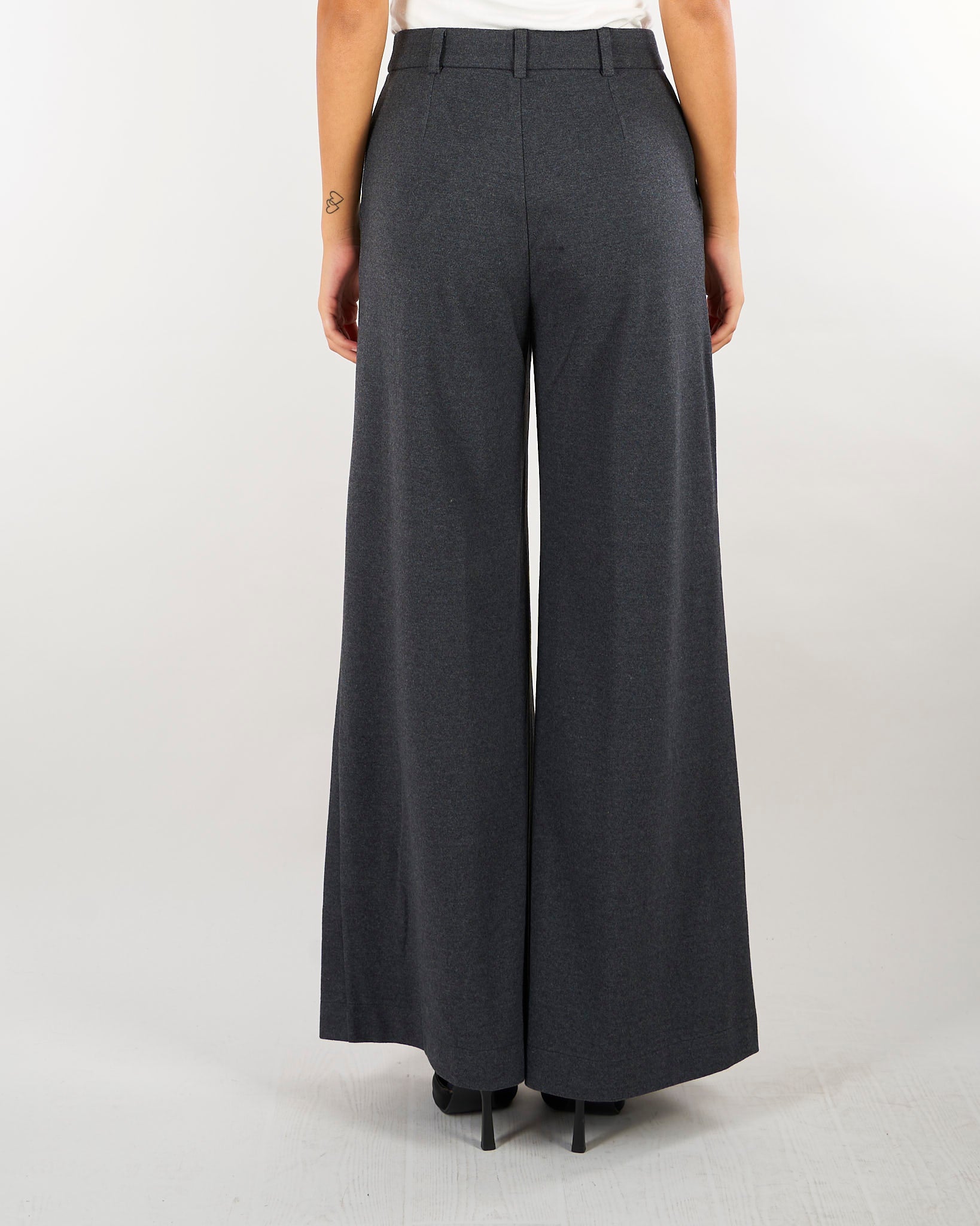 Pantaloni Antracite in jersey di flanella PBJBALDO 1 PENNY BLACK 