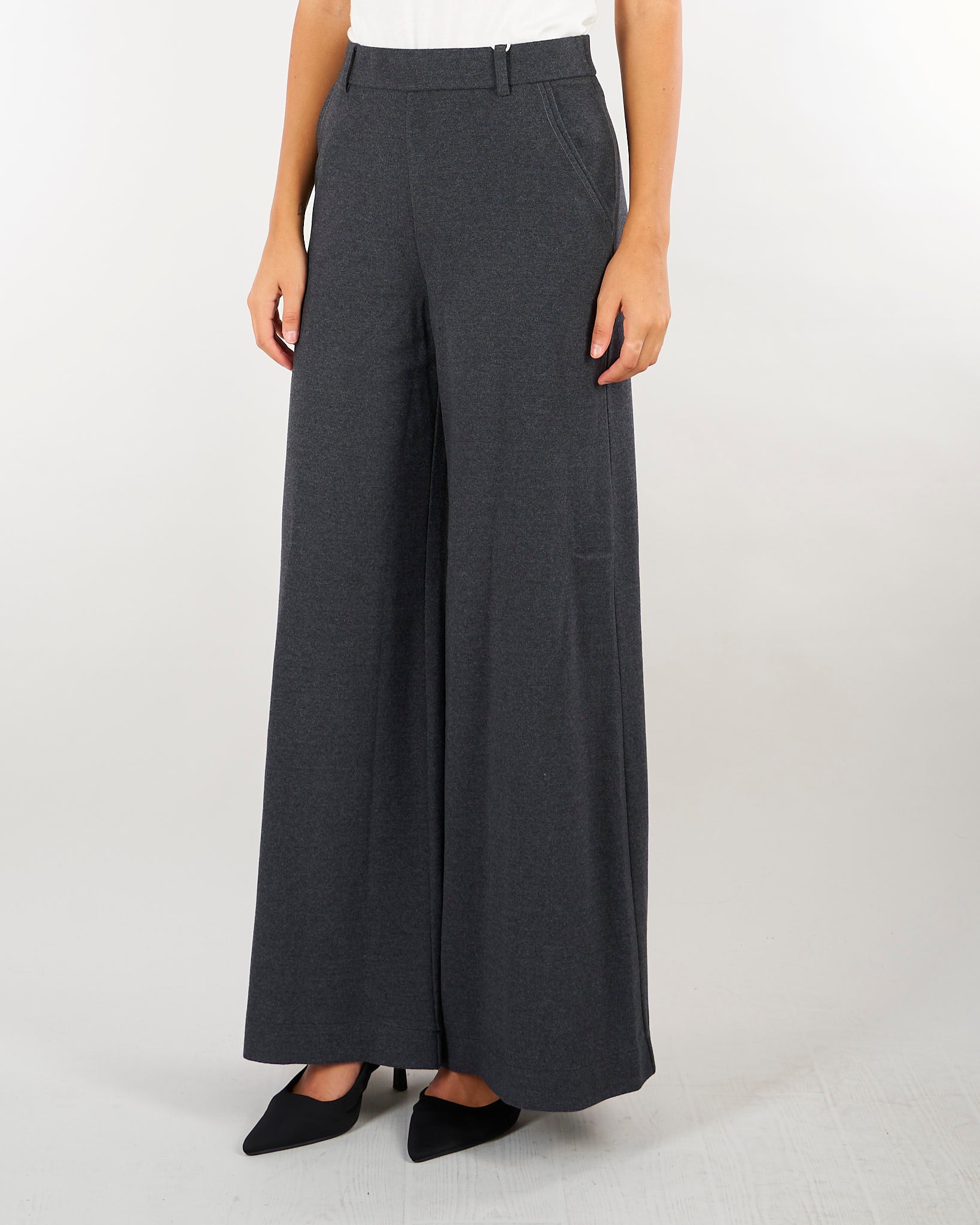 Pantaloni Antracite in jersey di flanella PBJBALDO 1 PENNY BLACK 
