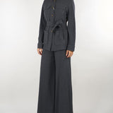 Pantaloni Antracite in jersey di flanella PBJBALDO 1 PENNY BLACK 