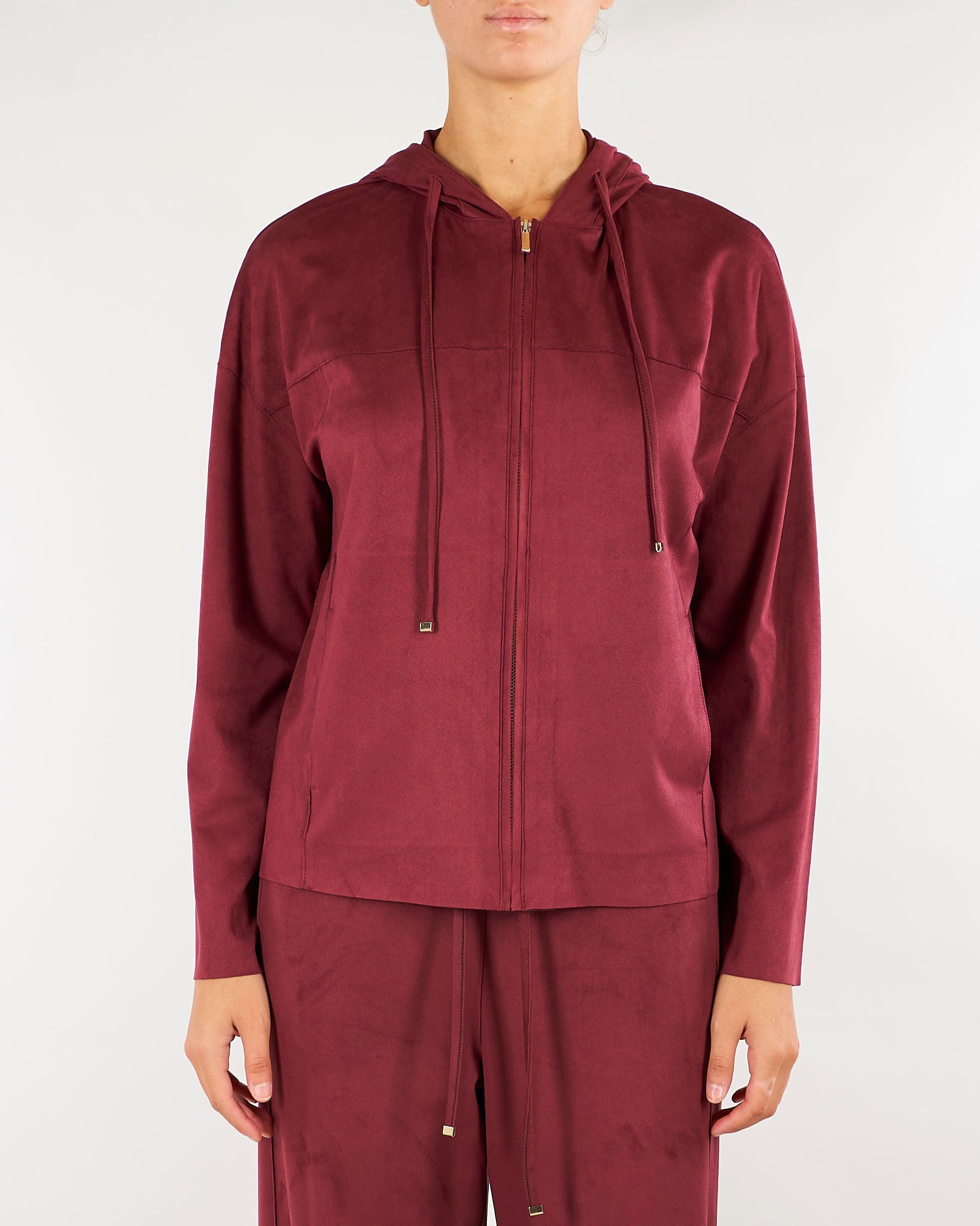 Felpa Bordeaux con cappuccio in jersey PBJGOCCE 1 PENNY BLACK 
