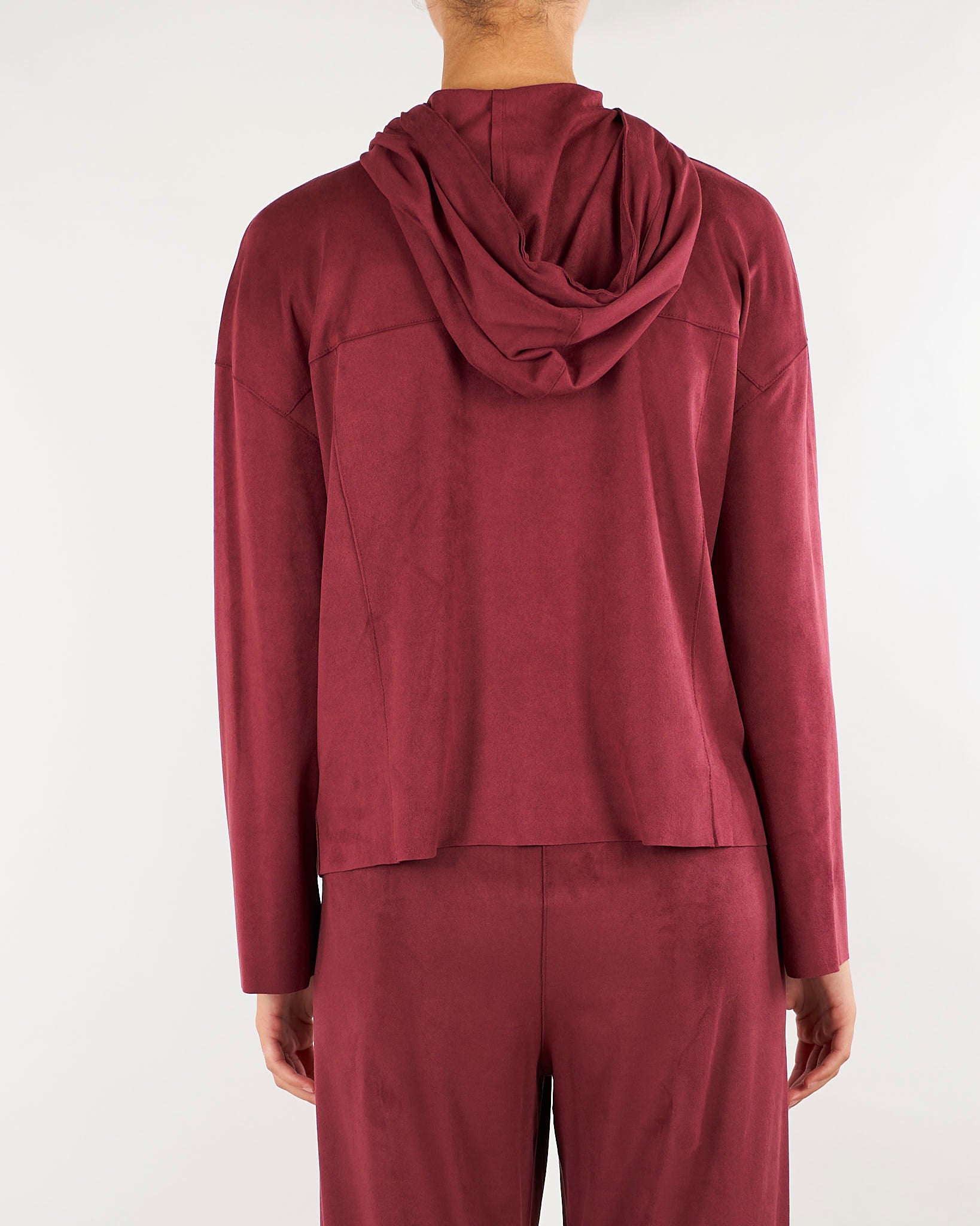 Felpa Bordeaux con cappuccio in jersey PBJGOCCE 1 PENNY BLACK 