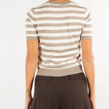 Maglia Tortora-Panna in cotone, seta e cashmere PBKPALANCA 9 PENNY BLACK 