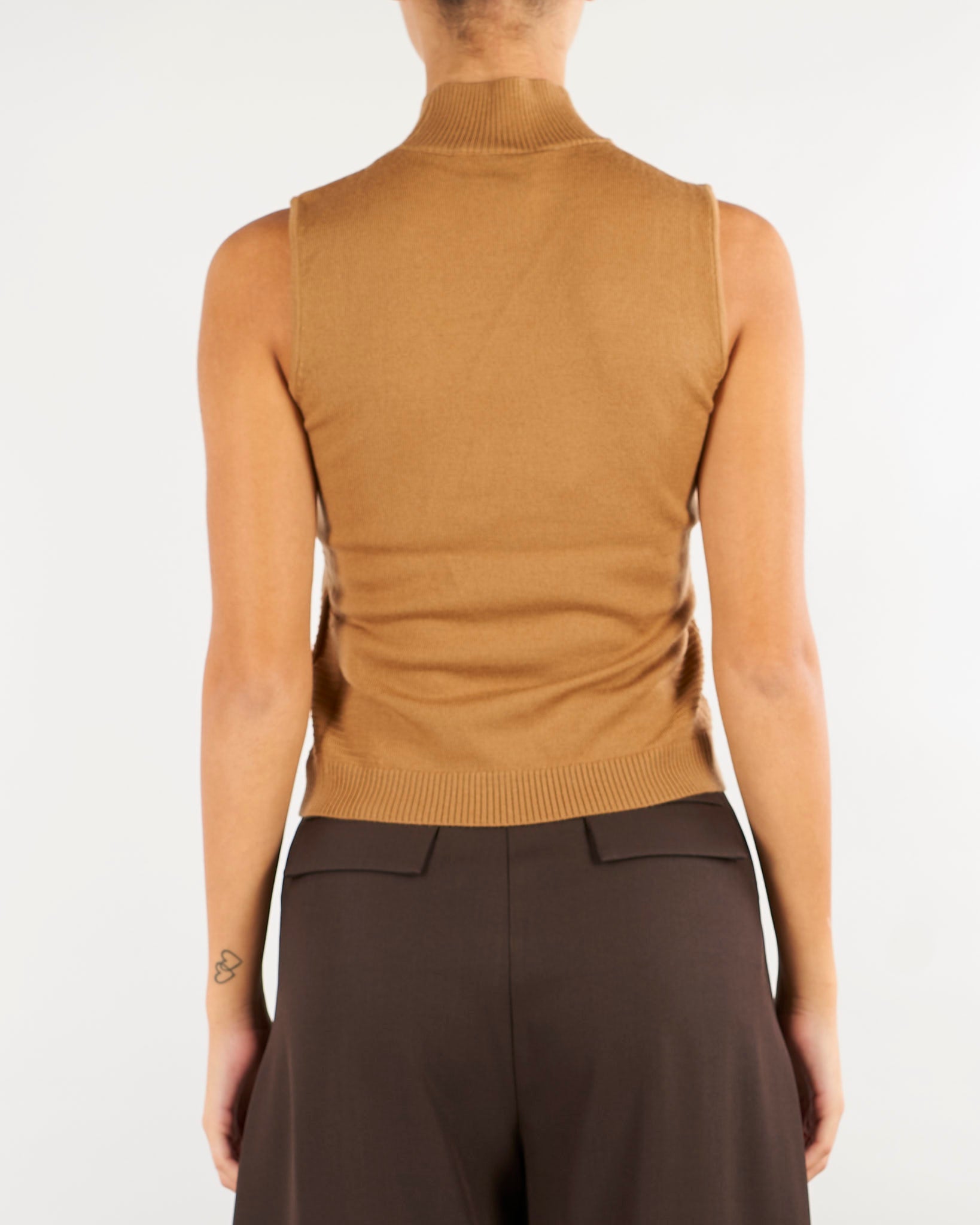 Top Cammello in pura lana sottile PBKQUOTA 1 PENNY BLACK 