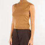 Top Cammello in pura lana sottile PBKQUOTA 1 PENNY BLACK 