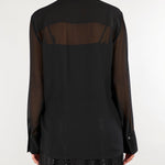 Camicia Nero con plastron in paillettes PBPAQUILA 5 PENNY BLACK 