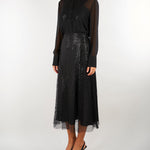 Camicia Nero con plastron in paillettes PBPAQUILA 5 PENNY BLACK 