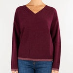 Maglia Bordeaux con micro-paillettes PBPEDILE 7 PENNY BLACK 
