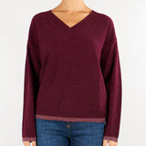 Maglia Bordeaux con micro-paillettes PBPEDILE 7 PENNY BLACK 