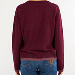 Maglia Bordeaux con micro-paillettes PBPEDILE 7 PENNY BLACK 