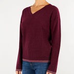 Maglia Bordeaux con micro-paillettes PBPEDILE 7 PENNY BLACK 