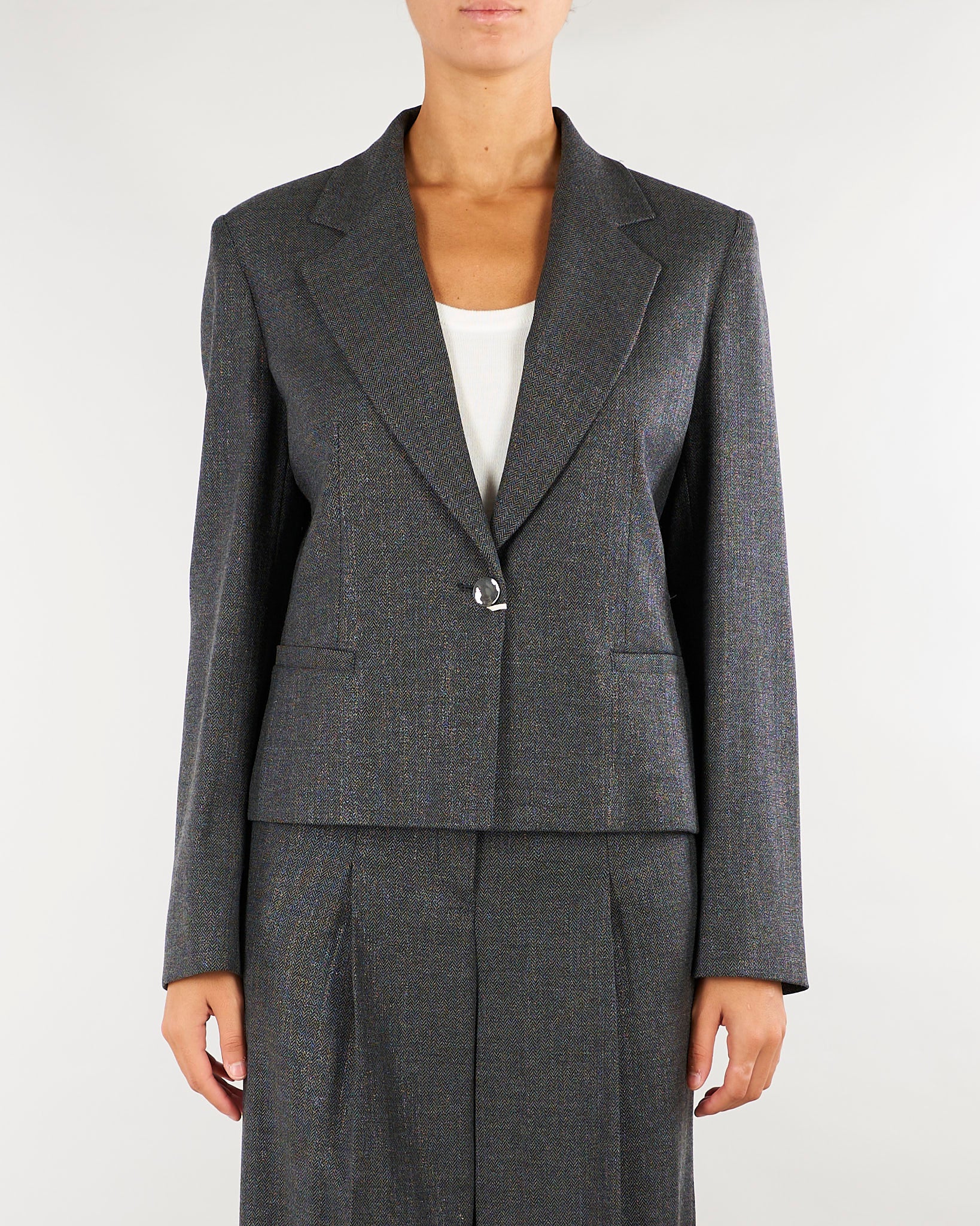 Blazer Grigio a microfantasia lamè PBPFALENA 1 PENNY BLACK 