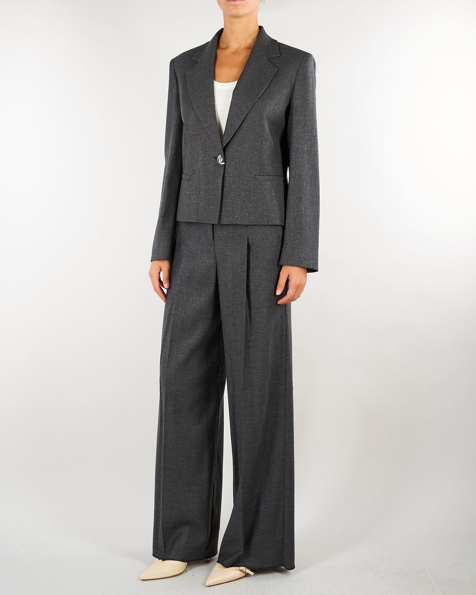 Blazer Grigio a microfantasia lamè PBPFALENA 1 PENNY BLACK 