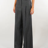 Pantaloni Grigio a microfantasia lamè PBPVEZZOSO 1 PENNY BLACK 