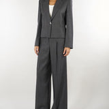 Pantaloni Grigio a microfantasia lamè PBPVEZZOSO 1 PENNY BLACK 